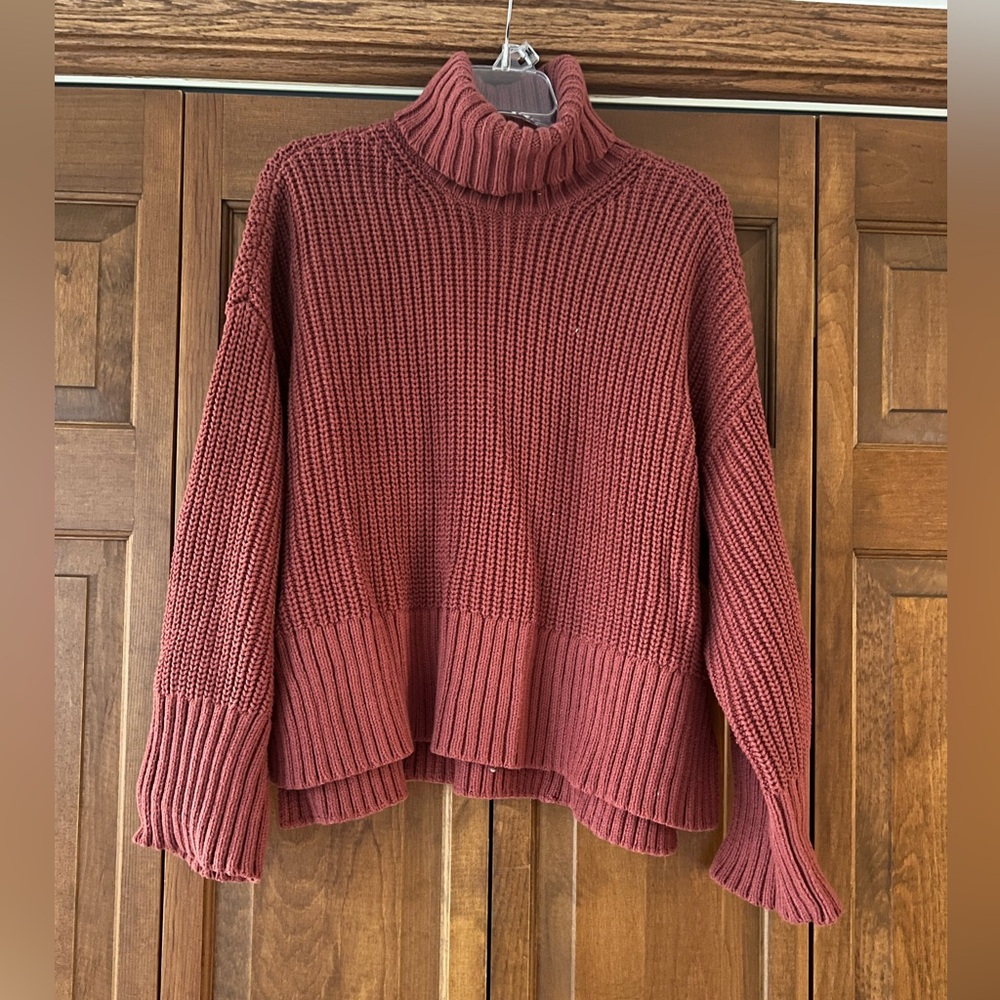 Madewell Rust Turtleneck Sweater